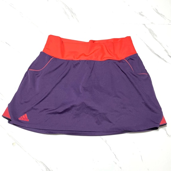 EUC Adidas Climalite Purple Orange Tennis Skort Size Small - Picture 4 of 11